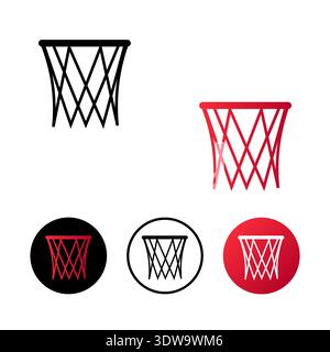 Abstract Basketball Net Icon Illustration, can be used for business designs, presentation designs or any suitable designs. Stock Vector