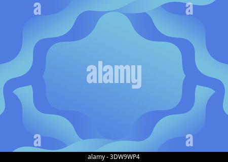 Blue Abstract curves background with wave lines, can be used for business designs, presentation designs or any suitable designs. Stock Vector