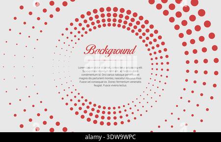 Abstract Gray Banner With Red Halftone Pattern, can be used for business designs, presentation designs or any suitable designs. Stock Vector