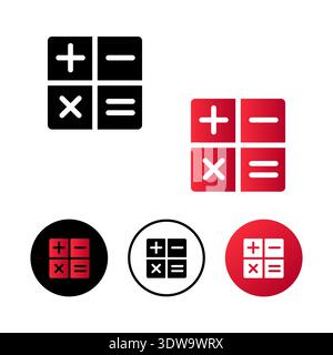 Abstract Calculate Math Icon Illustration, can be used for business designs, presentation designs or any suitable designs. Stock Vector