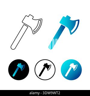 Abstract Battle Axe Icon Illustration, can be used for business designs, presentation designs or any suitable designs. Stock Vector