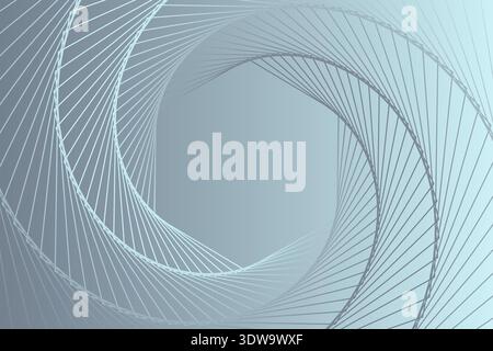 Abstract grey hexagon spiral background, can be used for business designs, presentation designs or any suitable designs. Stock Vector