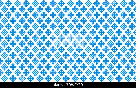 Beautiful Blue Geometric Seamless Pattern Background, can be used for business designs, presentation designs or any suitable designs. Stock Vector