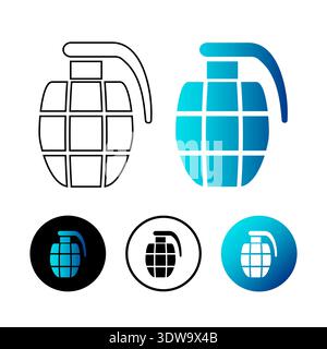 Abstract Bomb Grenade Icon Illustration, can be used for business designs, presentation designs or any suitable designs. Stock Vector