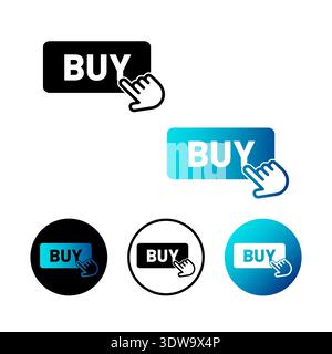 Abstract Buy Icon Illustration, can be used for business designs, presentation designs or any suitable designs. Stock Vector