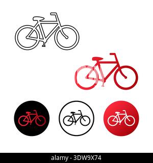 Abstract Bicycle Icon Illustration, can be used for business designs, presentation designs or any suitable designs. Stock Vector
