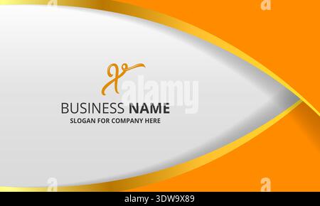 Abstract Orange Business Background With Curves, can be used for business designs, presentation designs or any suitable designs. Stock Vector