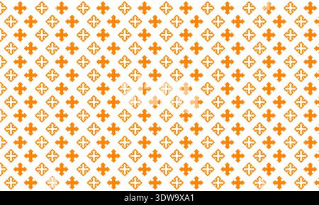Beautiful Orange Arrow Seamless Pattern Background, can be used for business designs, presentation designs or any suitable designs. Stock Vector