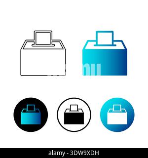 Abstract Vote Box Icon Illustration, can be used for business designs, presentation designs or any suitable designs. Stock Vector