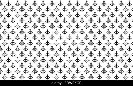 Beautiful Anchor Seamless Pattern Background, can be used for business designs, presentation designs or any suitable designs. Stock Vector