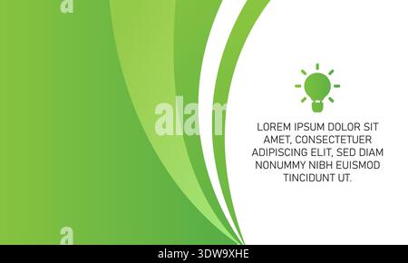 Beautiful Green Curved Background Template, can be used for business designs, presentation designs or any suitable designs. Stock Vector