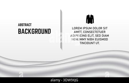 Abstract Silver Wave Business Background, can be used for business designs, presentation designs or any suitable designs. Stock Vector