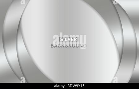 Abstract Silver Curves Background, can be used for business designs, presentation designs or any suitable designs. Stock Vector