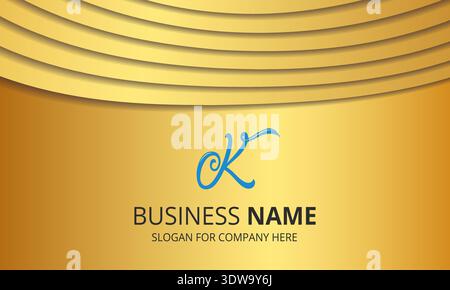 Beautiful Golden Curved Lines Presentation Background, can be used for business designs, presentation designs or any suitable designs. Stock Vector