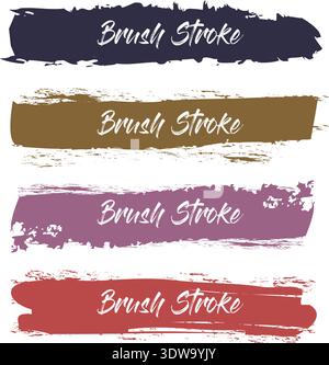 Abstract Watercolor Grunge Brush Stroke Collection, can be used for business designs, presentation designs or any suitable designs. Stock Vector