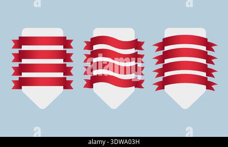 Banner Price List With Ribbons, can be used for business designs, presentation designs or any suitable designs. Stock Vector