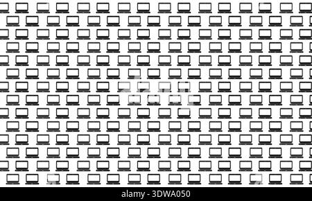 Black and White Computer Seamless Pattern Background, can be used for business designs, presentation designs or any suitable designs. Stock Vector