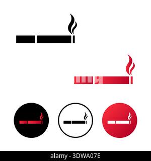 Abstract Cigarette Icon Illustration, can be used for business designs, presentation designs or any suitable designs. Stock Vector