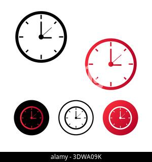 Abstract Clock Watch Icon Illustration, can be used for business designs, presentation designs or any suitable designs. Stock Vector