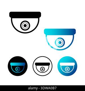 Abstract CCTV Camera Icon Illustration, can be used for business designs, presentation designs or any suitable designs. Stock Vector