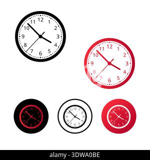 Abstract Clock Timing Icon Illustration, can be used for business designs, presentation designs or any suitable designs. Stock Vector