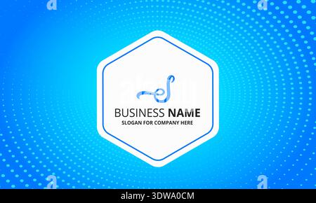 Beautiful Gradient Blue Business Background With Halftone, can be used for business designs, presentation designs or any suitable designs. Stock Vector