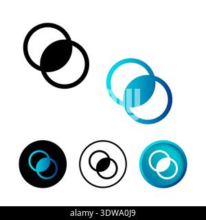 Abstract Combine Merge Tool Icon Illustration, can be used for business designs, presentation designs or any suitable designs. Stock Vector