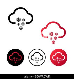 Abstract Cloud Snow Icon Illustration, can be used for business designs, presentation designs or any suitable designs. Stock Vector