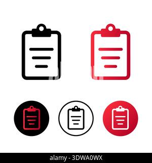 Abstract Clipboard Icon Illustration, can be used for business designs, presentation designs or any suitable designs. Stock Vector