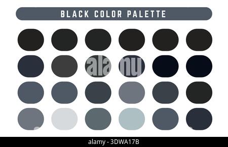 Black Vector Color Palette, can be used for business designs, presentation designs or any suitable designs. Stock Vector
