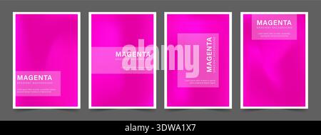 Bright fuchsia and pink futuristic background with soft blur for posters or digital art. Vector illustration Stock Vector