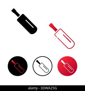 Abstract Cricket Bat Icon Illustration, can be used for business designs, presentation designs or any suitable designs. Stock Vector