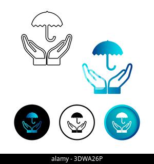 Abstract General Insurance Icon Illustration, can be used for business designs, presentation designs or any suitable designs. Stock Vector