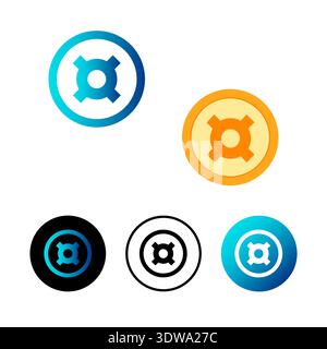 Abstract Generic Currency Icon Illustration, can be used for business designs, presentation designs or any suitable designs. Stock Vector