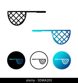 Abstract Fishing Net Icon Illustration, can be used for business designs, presentation designs or any suitable designs. Stock Vector