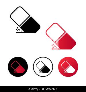Abstract Eraser Icon Illustration, can be used for business designs, presentation designs or any suitable designs. Stock Vector