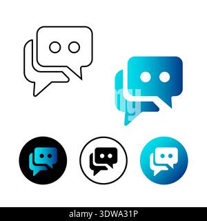 Abstract Forum Chat Icon Illustration, can be used for business designs, presentation designs or any suitable designs. Stock Vector