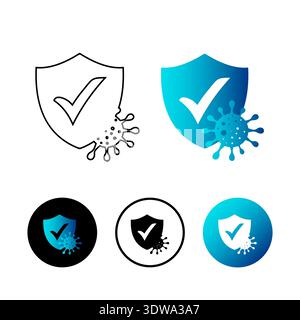 Abstract Immunity Icon Illustration, can be used for business designs, presentation designs or any suitable designs. Stock Vector