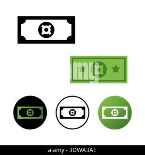 Abstract Generic Banknote Icon Illustration, can be used for business designs, presentation designs or any suitable designs. Stock Vector