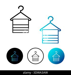 Abstract Hanger Towel Icon Illustration, can be used for business designs, presentation designs or any suitable designs. Stock Vector