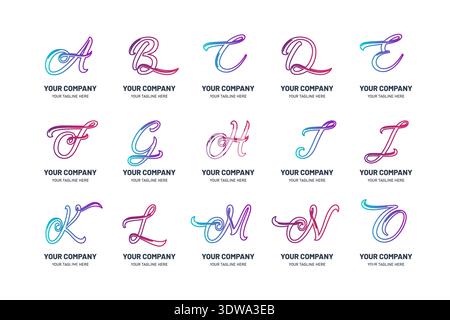 Collection of Doodle Logo Templates, can be used for business designs, presentation designs or any suitable designs. Stock Vector