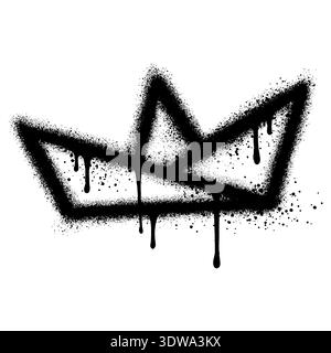 Spray Painted Graffiti paper boat isolated with a white background. EPS 10. Stock Vector
