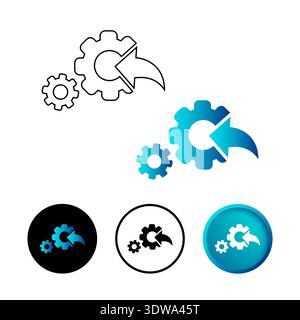 Abstract Implementation Icon Illustration, can be used for business designs, presentation designs or any suitable designs. Stock Vector