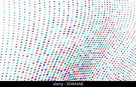 Colorful Curved Dots Pattern, can be used for business designs, presentation designs or any suitable designs. Stock Vector