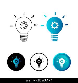 Abstract Idea Solution Icon Illustration, can be used for business designs, presentation designs or any suitable designs. Stock Vector