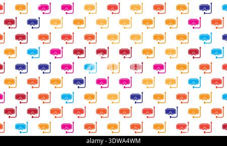 Colorful Scuba Diver Seamless Pattern Background, can be used for business designs, presentation designs or any suitable designs. Stock Vector