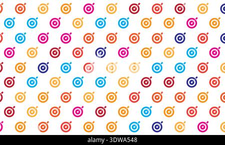 Colorful Target Seamless Pattern Background, can be used for business designs, presentation designs or any suitable designs. Stock Vector