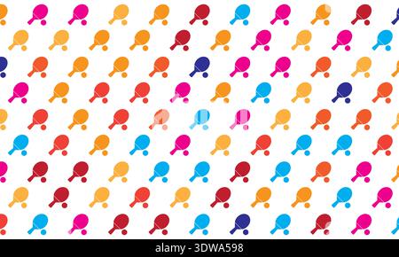 Colorful Table Tennis Seamless Pattern Background, can be used for business designs, presentation designs or any suitable designs. Stock Vector