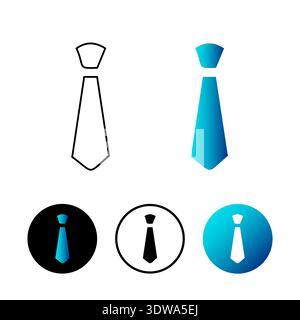 Abstract Man Tie Icon Illustration, can be used for business designs, presentation designs or any suitable designs. Stock Vector