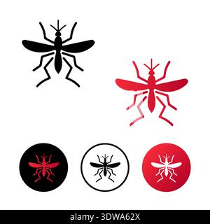 Abstract Mosquito Icon Illustration, can be used for business designs, presentation designs or any suitable designs. Stock Vector